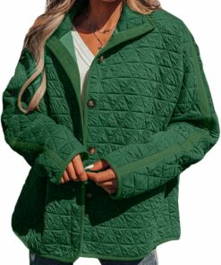Button Down Puffer Coat A53