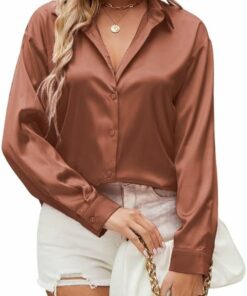 Women Casual Brown Shirt A33